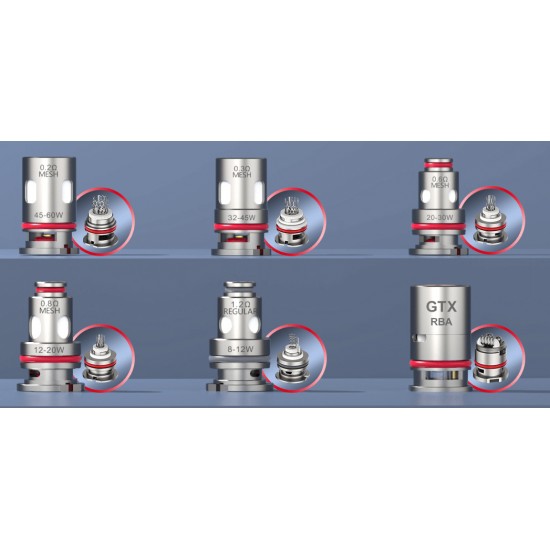 Vaporesso GTX Mesh Head 0,8 Ohm – 5 Stück, Für DL/MTL Dampfen, Leistung 12-20 Watt